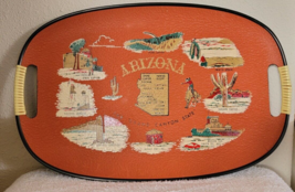 Vintage Arizona Serving Tray The Grand Canyon State Novelty Mid Century - £14.89 GBP