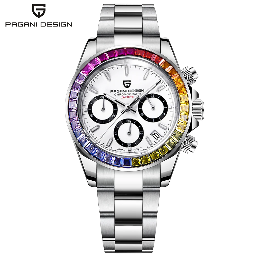 2023 New PAGANI DESIGN Mens  Colored Automatic Date  Wristwatch Men Waterproof   - £156.09 GBP