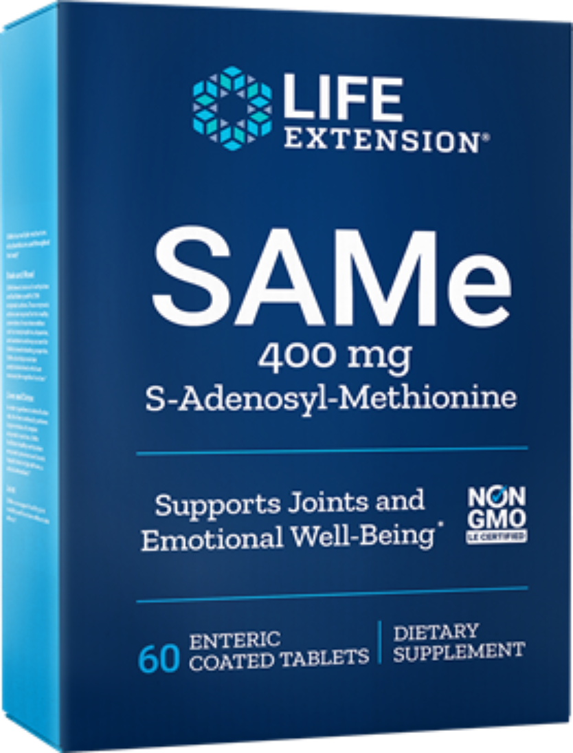 Primary image for 2X $36.99 Life Extension SAMe 400 mg 60 enteric coated tablets