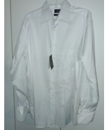 CLASSICS BY ZANETTI MEN&#39;S LS WHITE DOUBLE TWISTED 100% COTTON DRESS SHIR... - $632.51 MXN