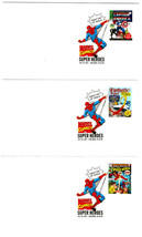 USPS FDI Super Hero Stamp Lot Marvel Comics ~ Fantastic Four Captain Ame... - $9.89