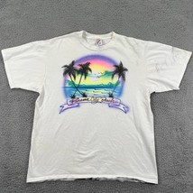 Jerzees Mens White Panama City Beach Short Sleeve Pullover T-Shirt Size XL - $19.79