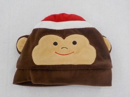 SO &#39;DORABLE WINTER TODDLER BEANIE HAT 0-6 MONTHS MONKEY FACE GUC BROWN R... - $7.99