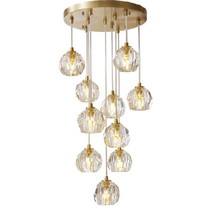 luxury Crystal Chandelier Modern Brass Ceiling Light Lighting Fixture for Foyer, - £634.85 GBP