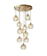 luxury Crystal Chandelier Modern Brass Ceiling Light Lighting Fixture fo... - $850.00