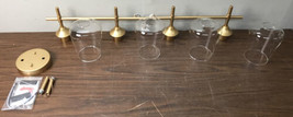 Gold Bathroom Light Fixture Over Mirror, 4 Light Vanity Light - £82.40 GBP