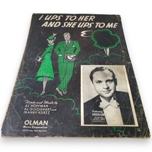 1938 Vintage Sheet Music &quot;I Ups to Her and She Ups to Me&quot;  Enoch Light  Jazz Era - $10.00