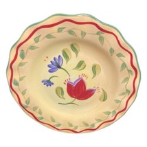 Pfaltzgraff NAPOLI 6-Salad Luncheon Plates HandPainted Ruffled Stoneware... - £46.69 GBP