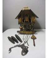 Vintage West German Dancers Bird Musical wood Cuckoo Clock untested all ... - $98.99