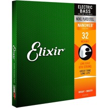 Elixir Strings Nickel Plated Steel with NANOWEB Coating, Custom Bass 6th... - $22.99