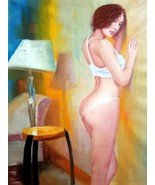 24x32 inches Nude  stretched Oil Painting Canvas Art Wall Decor modern08D - £95.82 GBP