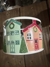 Yankee Candle Snow Globe Wonderland Metal 3 Wick Footed Candle Holder NWT - $14.03