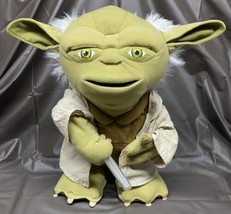 Star Wars Lightsaber Battle Yoda Deluxe 16-inch Talking Action Plush  - £13.30 GBP