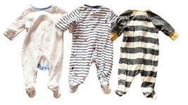 Newborn Baby Clothes Lot 11 Pc Bodysuits Sleepers Carter’s Cat & Jack Unisex B image 3