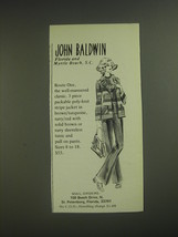 1974 John Baldwin Route One Fashion Ad - £14.61 GBP