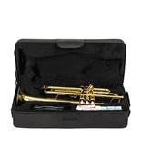 New Trumpet Bb B Flat Brass Gold With Mouthpiece Strap Gloves Case For B... - £121.97 GBP