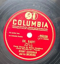 Benny Goodman Oh Baby Columbia 55039 12 Inch Record 78RPM Jazz Orchestra - £24.11 GBP