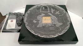 Mikasa Christmas Nativity Scene 15.5 &quot; Clear+Frosted Glass Serving Platter New - £29.89 GBP
