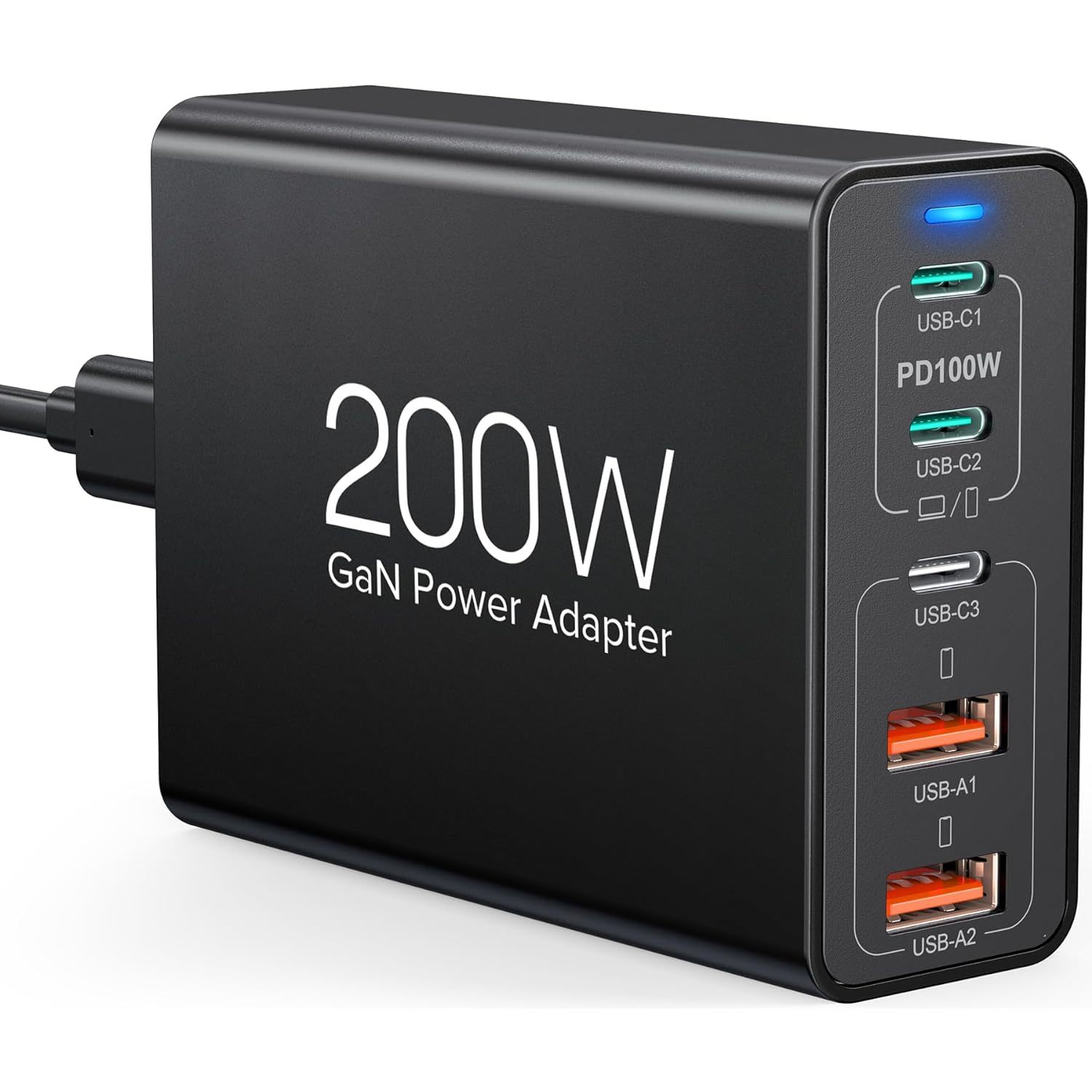 Primary image for 200W Usb C Fast Charger 5-Port Charging Station Block Hub Laptop Charger Power A