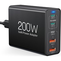 200W Usb C Fast Charger 5-Port Charging Station Block Hub Laptop Charger Power A - £58.91 GBP