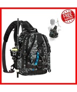 Ergonomic Fishing Gear Shoulder Bag with Multiple Compartments and Rod H... - $57.83 CAD
