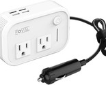 Dc 12V To 110V Ac Converter With 4 Usb Ports Charger, 200W, Foval (White). - £29.99 GBP