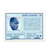 1991 Pinnacle Football Barry Sanders #358 Technician Card Detroit Lions ... - $1.75
