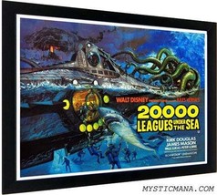 20000 Leagues Under the Sea Framed Movie Poster James Mason Kirk Douglas Peter L - £37.82 GBP