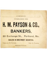 1906 H.M. Payson &amp; Co Bankers Advertisement Portland Maine Banking E17E - $368.02 MXN