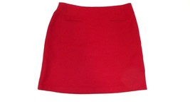 Dalia Collection Modern Fit Womens Cute Red Wool Blend Skirt Size 6 Lined - £11.50 GBP