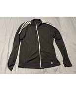 Adidas Golf Black Full Zip Jacket Men’s Size L Long Sleeve 3-Stripes - $14.29