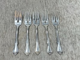 Oneida ARBOR ROSE Salad Fork Set of 5 Stainless Flatware Lot Vintage 6 1/4&quot; - $365.87 MXN