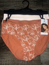 Daisy Fuentes ~ Womens High Cut Bikini Underwear Panties 3-Pair Nylon Blend ~ L - £13.86 GBP