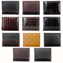New Bifold Men&#39;s ID Card Wallets Vegan Leather, Best Gift for Him - £10.91 GBP