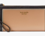 Kate Spade Morgan Beige Black Continental Leather Wristlet KB252 Wallet ... - $59.39