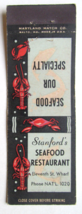 Stanford&#39;s Seafood Restaurant - Washington, DC 20 Strike Matchbook Cover - $2.00