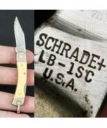 Vintage SCHRADE USA SCRIMSHAW RABBIT LOCKBACK KNIFE LB1-SC Old Timer Unc... - $63.05 CAD