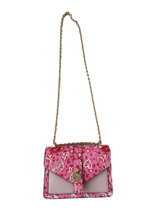 Aldo Chain Lock Heart Floral Purse Bag Pink - £69.67 GBP