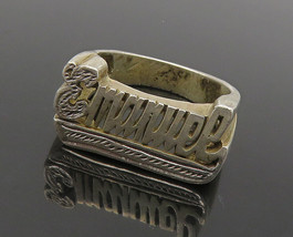 925 Sterling Silver - Vintage Shiny Emanuel Name Band Ring Sz 7.5 - RG16880 - £29.07 GBP