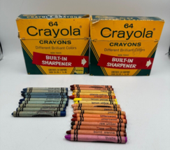 Vintage Crayola Crayons 64 Binney &amp; Smith USA Retired- Indian Red Thistl... - $28.05