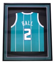 Lamelo Ball Signed Framed Custom Blue Pro Style Basketball Jersey JSA - £686.97 GBP