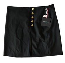 Cynthia Rowley Women&#39;s Size Mini Skirt w/ Buttons Lined Size 12 Black - £15.54 GBP