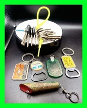 Junk Drawer Lot Of Vintage Keychains &amp; Ford, GM, Honda ATV, Padlock &amp; Home Keys  - £23.36 GBP