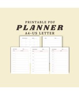 Printable Planner | Undated Calendar, To do list | Goals Activity Tracke... - $2.40
