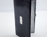 Vintage Evans black Cigarette Case 6.75&quot; long Name Badge RTA silver tone... - $33.65