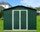 10X8 Ft Outdoor Storage Shed, Large Metal Garden Shed With Pitched Roof ... - $739.99