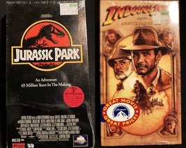 2 VHS Jurassic Park Indiana Jones Last Crusade Ford,Connery,GoldblumPET ... - £6.35 GBP