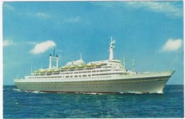Postcard Flagship SS Rotterdam Holland America Line - £3.88 GBP