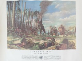 1954 Print of the 1954 Follow Me Leyte Philippines US Army Poster 24x20 ... - $37.86