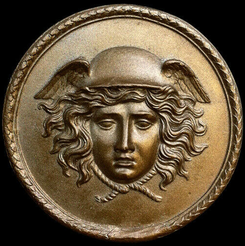 Hellenistic Greek Roman Hermes Mercury sculpture plaque Bronze Finish re... - $19.79